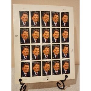 Ronald Reagan 37 Cent US Postage Stamps Sheet‎ of 20 Unused